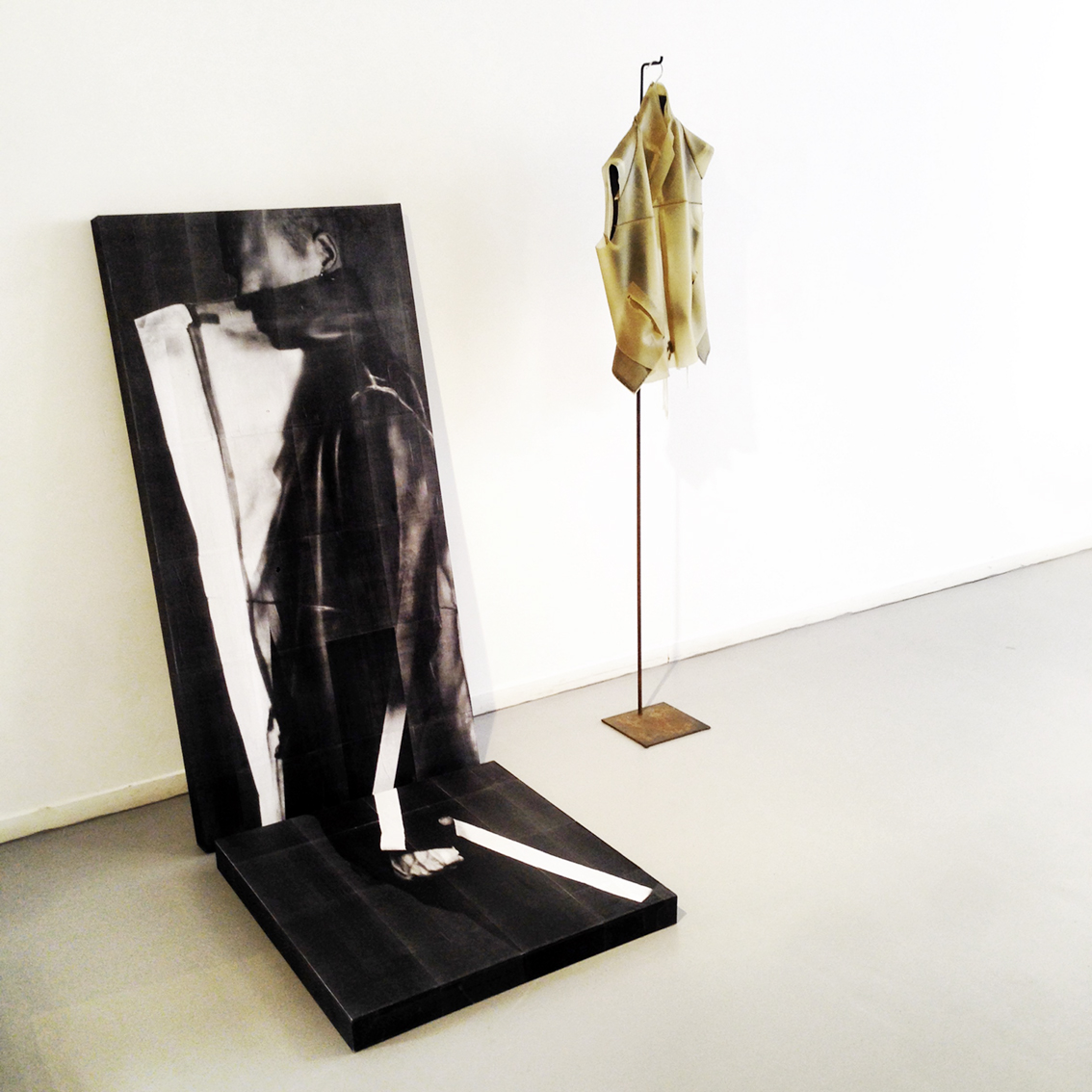 Split portrait installation