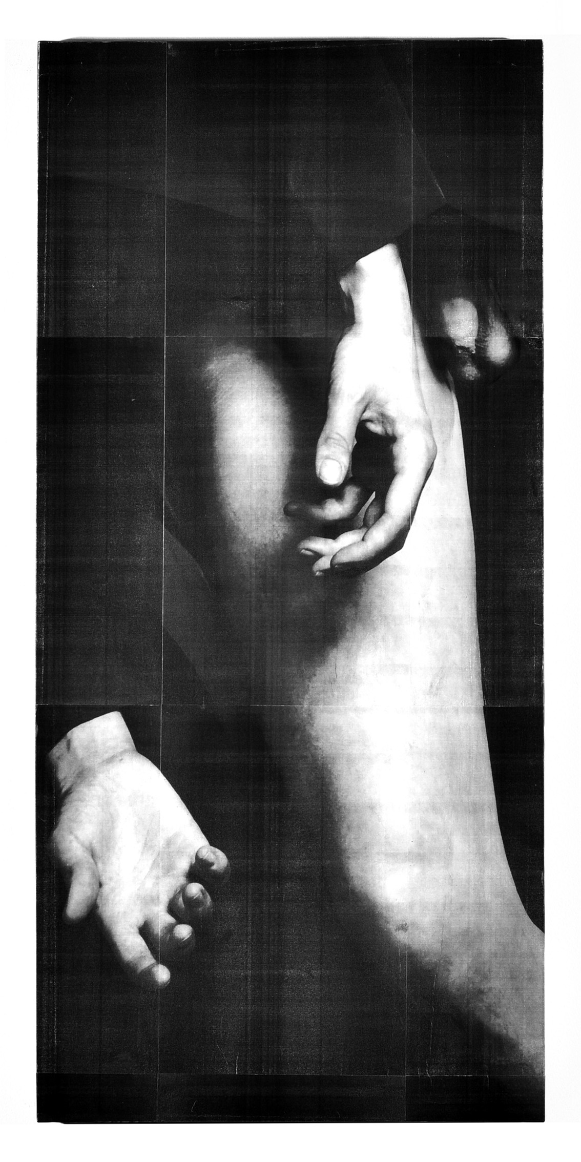 SONGS OF FREEDOM, laserprint, charcoal and varnish on art panel 80 x 40 cm