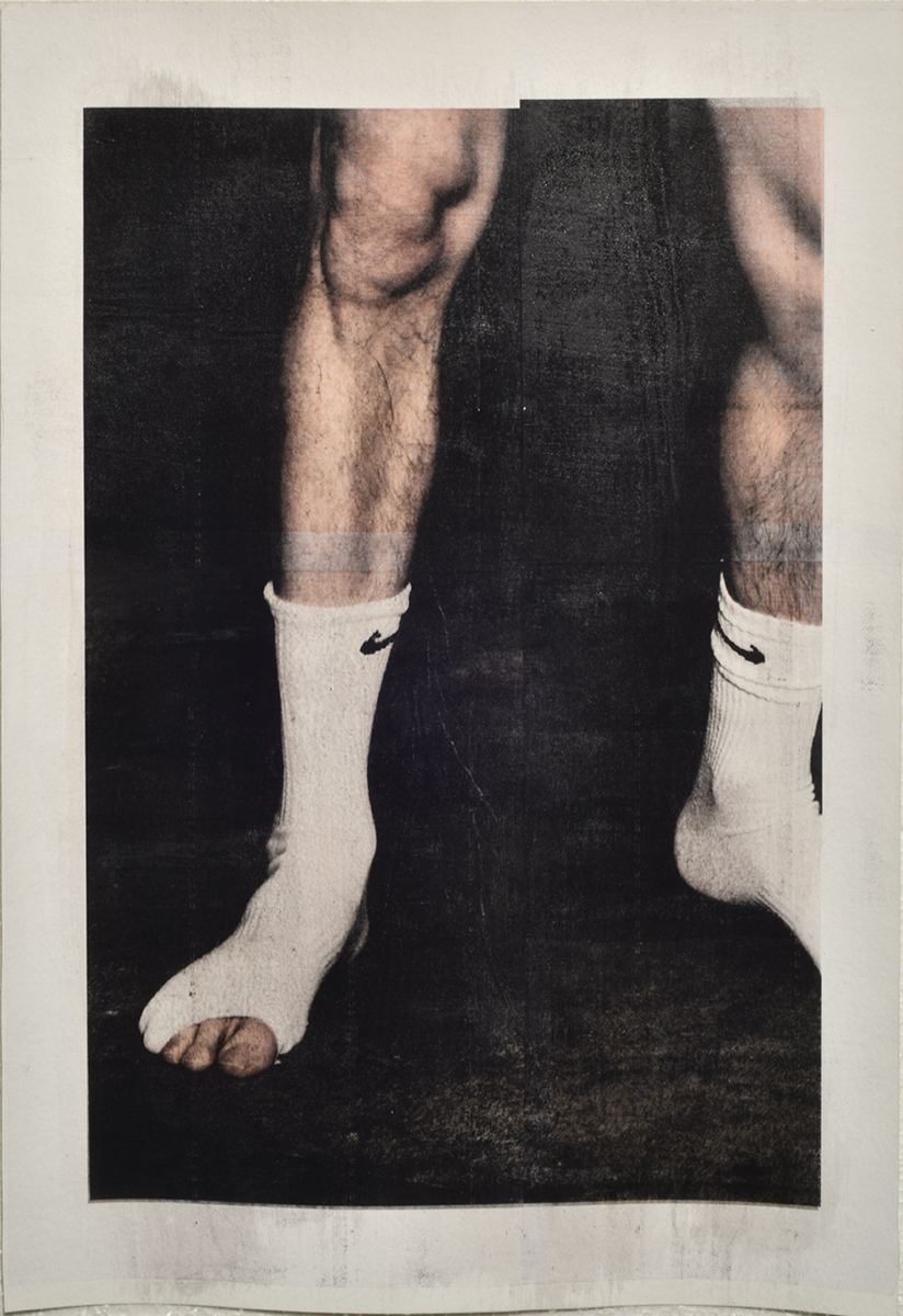 ethos pathos 16, doubled inkjet, laserprint, pigment and varnish on Hahnemuhle Bamboo, 33 x 48 cm